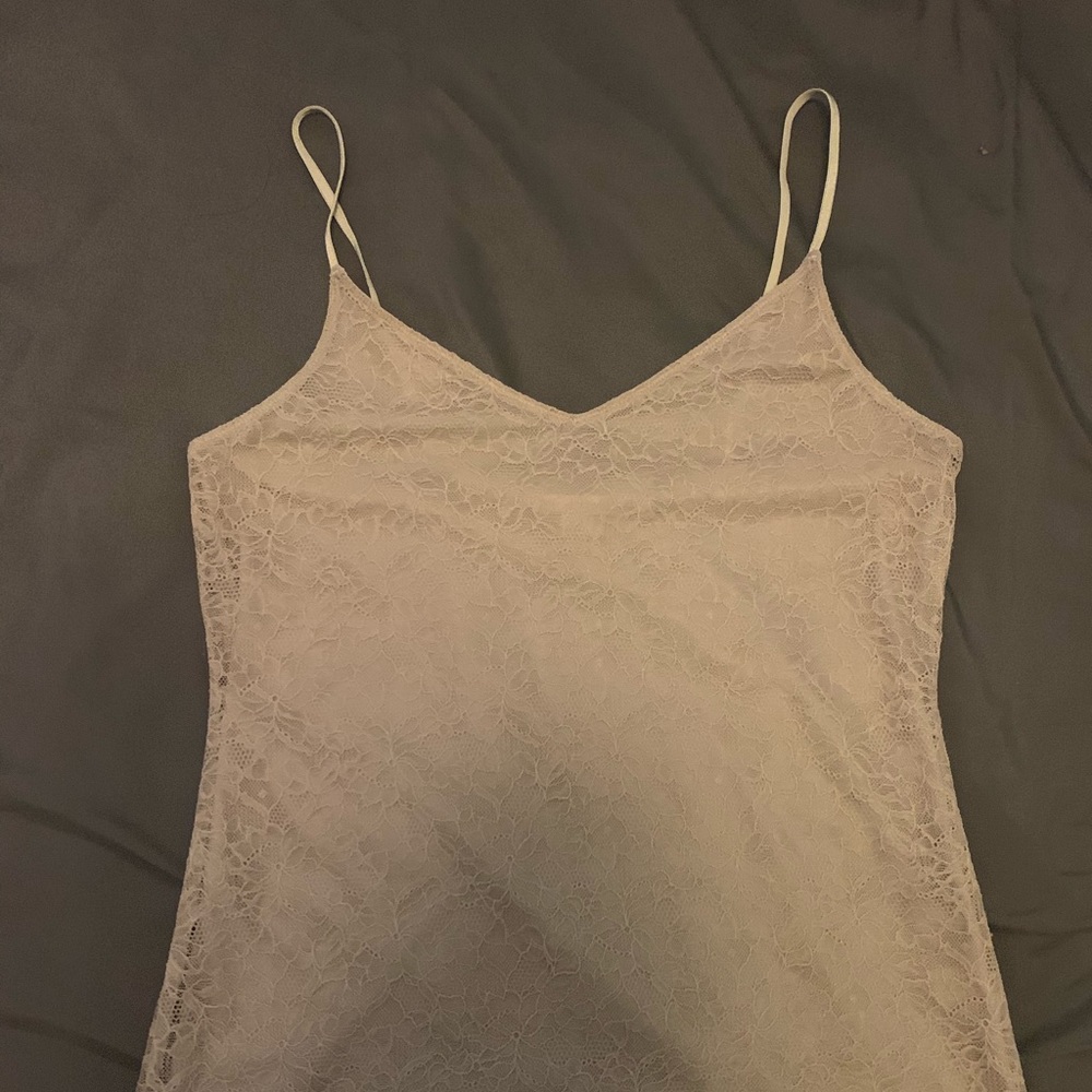 Lace grey spaghetti strap